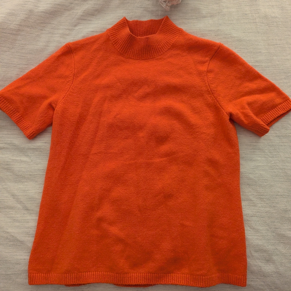 LOFT Women's Turtleneck Sweater in Orange